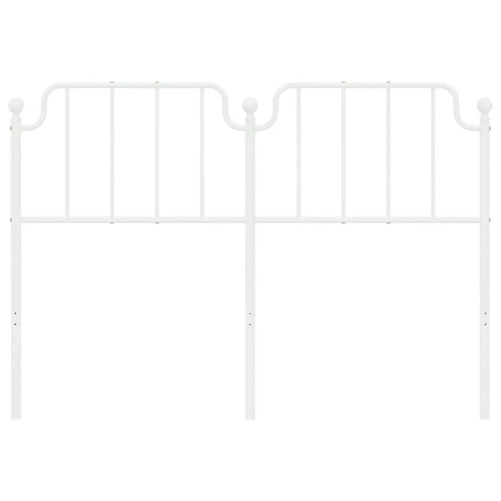 Metal Headboard White 137 cm 373968