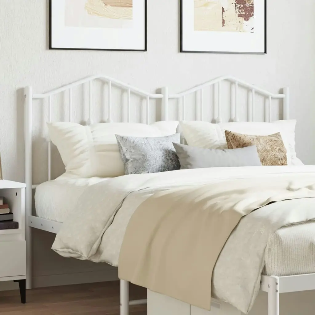 Metal Headboard White 137 cm 373870