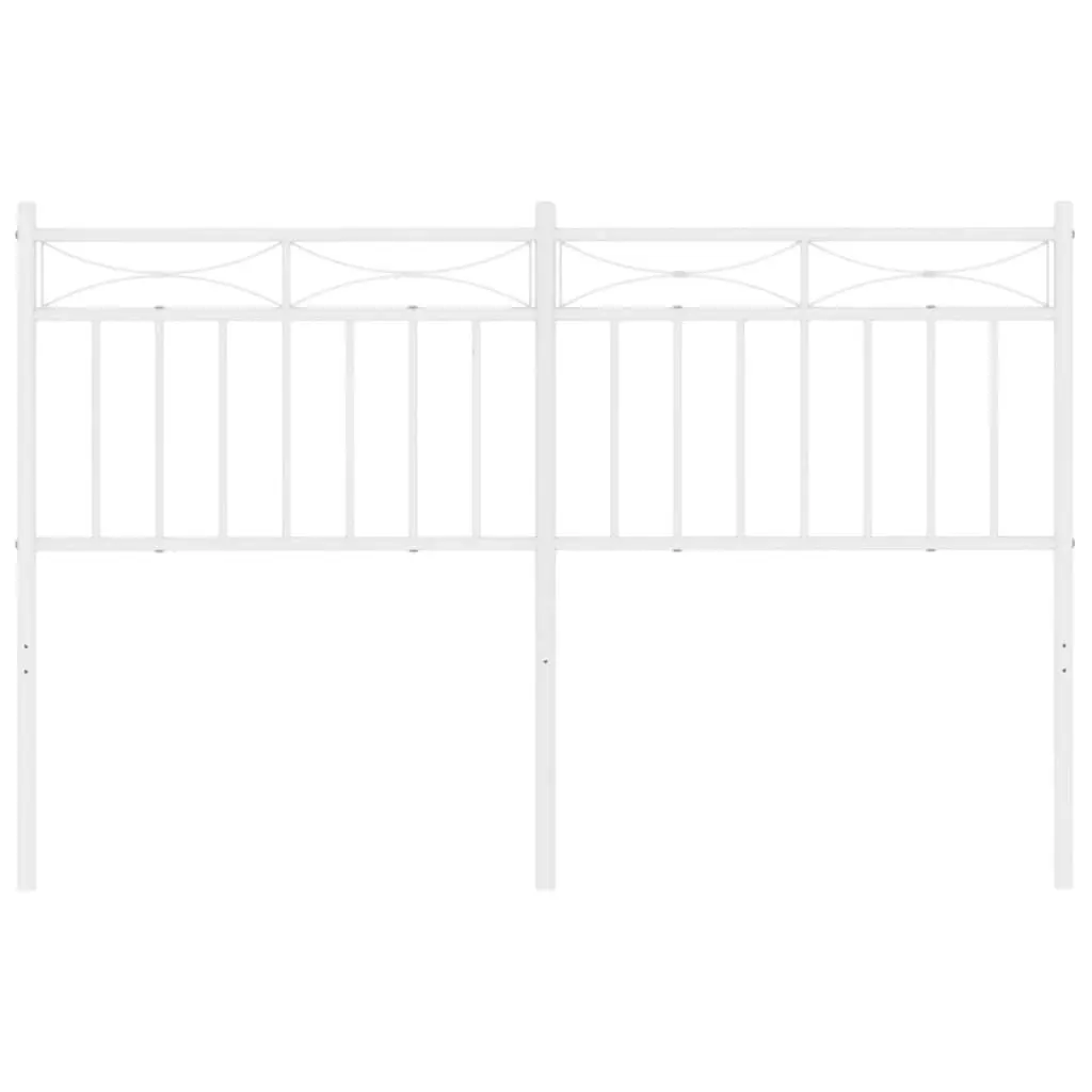 Metal Headboard White 137 cm 373772