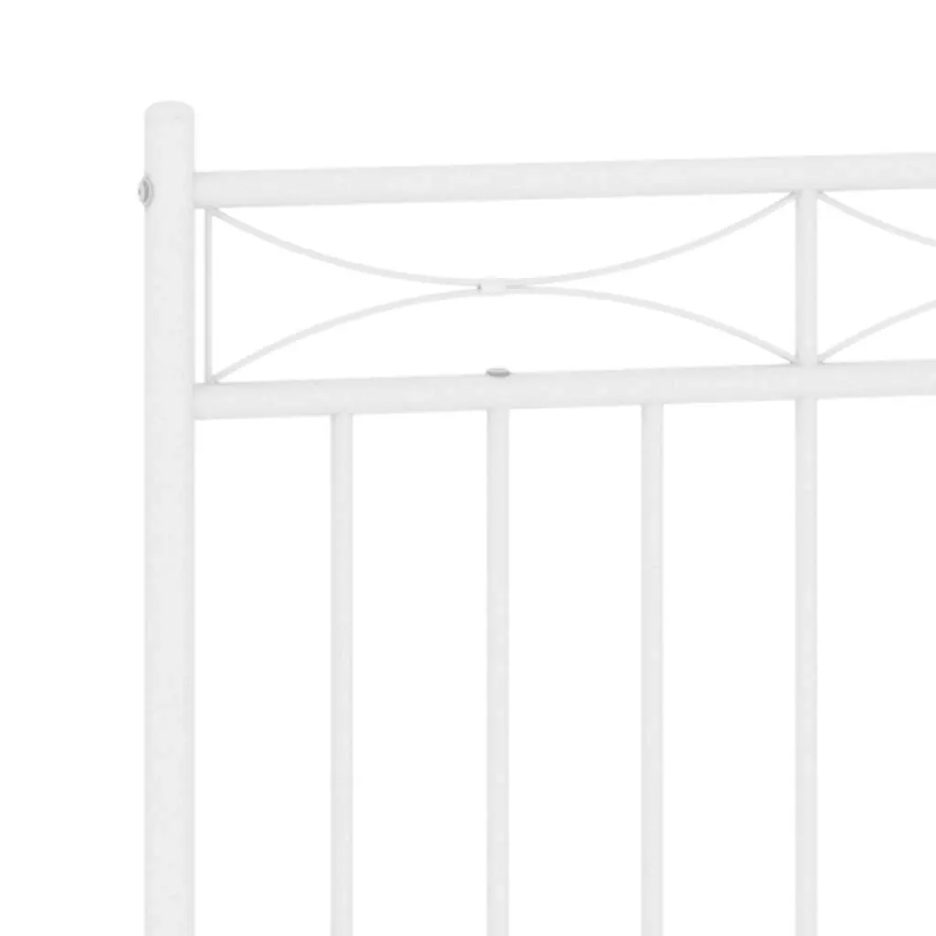 Metal Headboard White 137 cm 373772