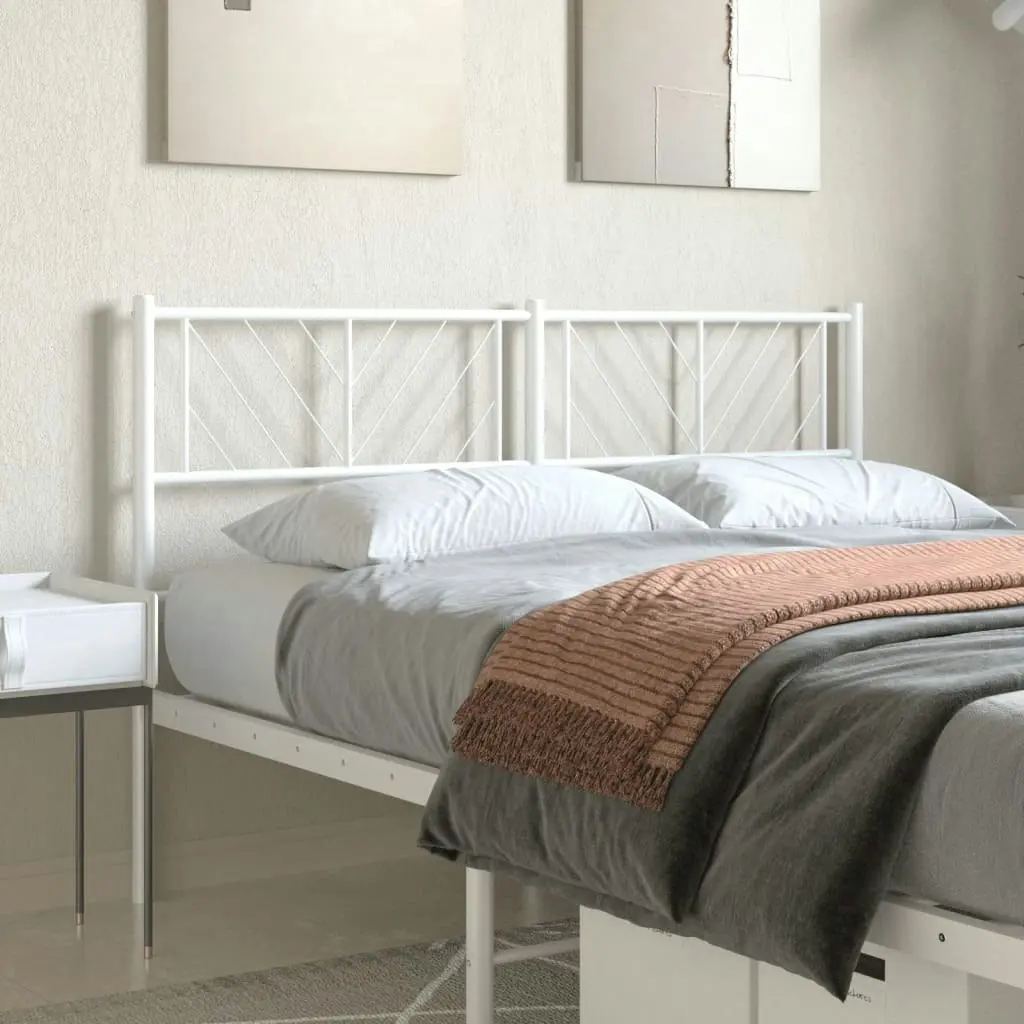 Metal Headboard White 142x90 cm 372260