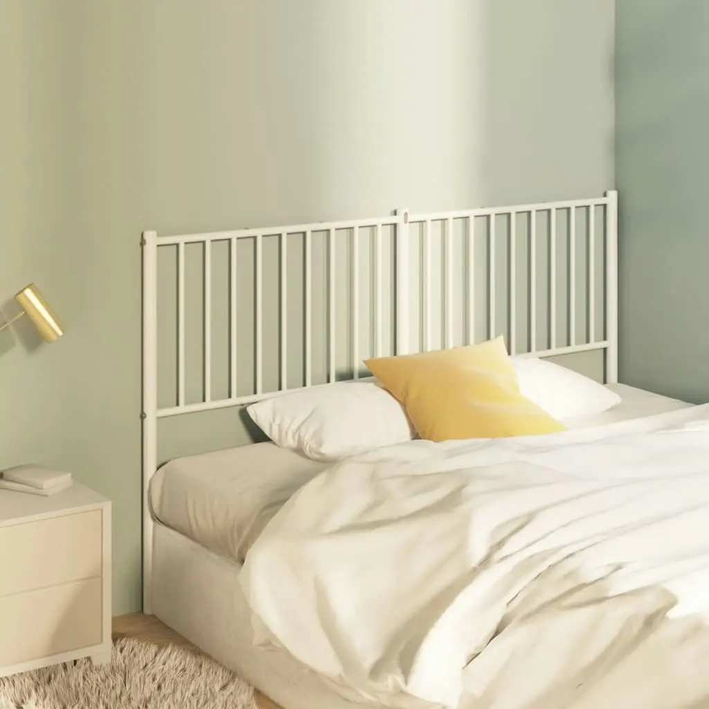 Metal Headboard White 152 cm 350965