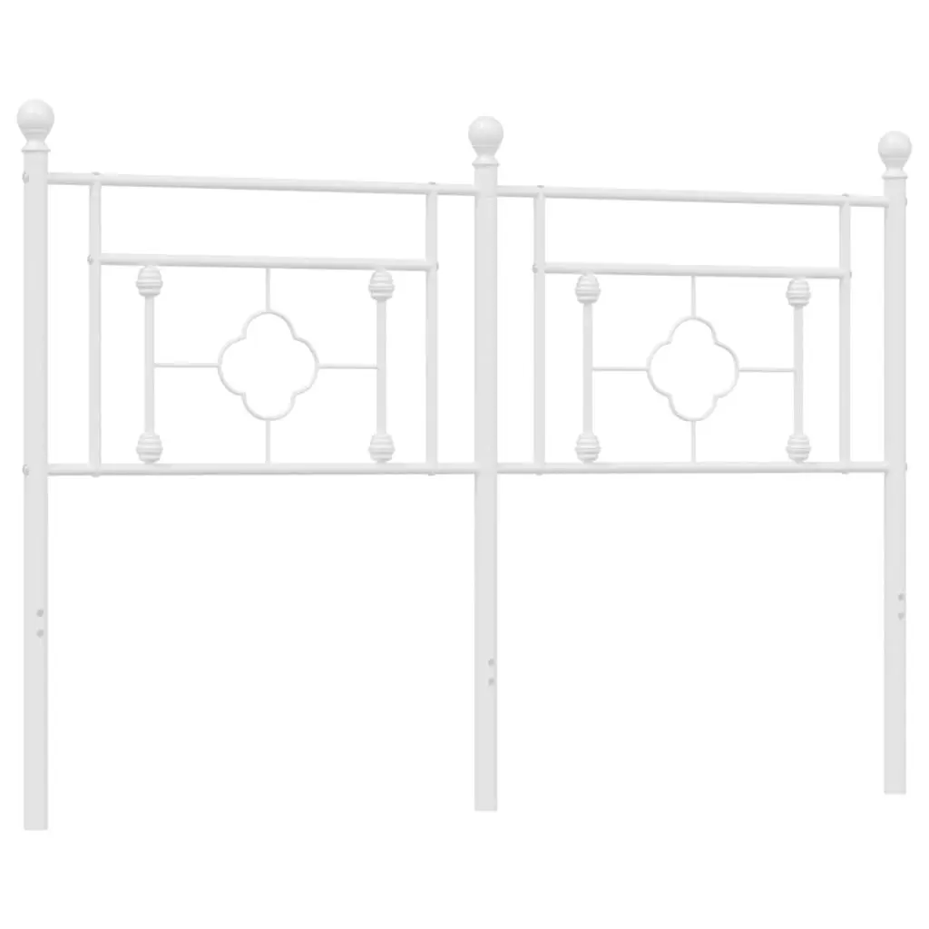 Metal Headboard White 137 cm 374420