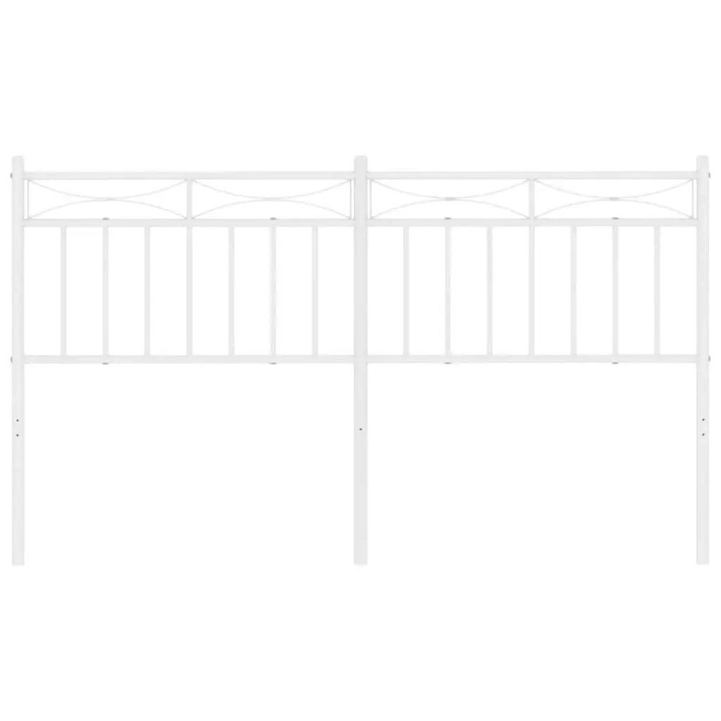 Metal Headboard White 152 cm Queen 373774