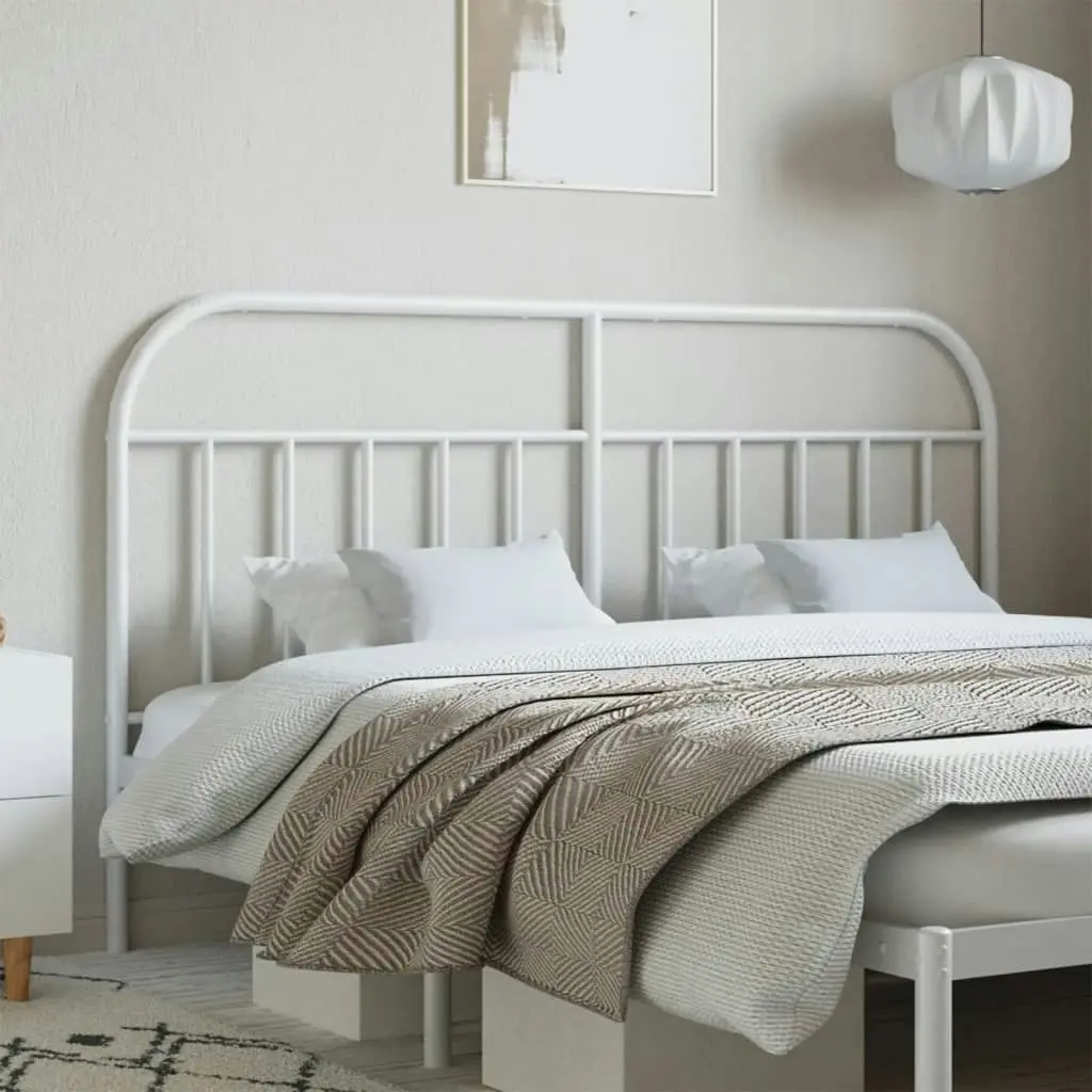 Metal Headboard White 152 cm Queen 353718