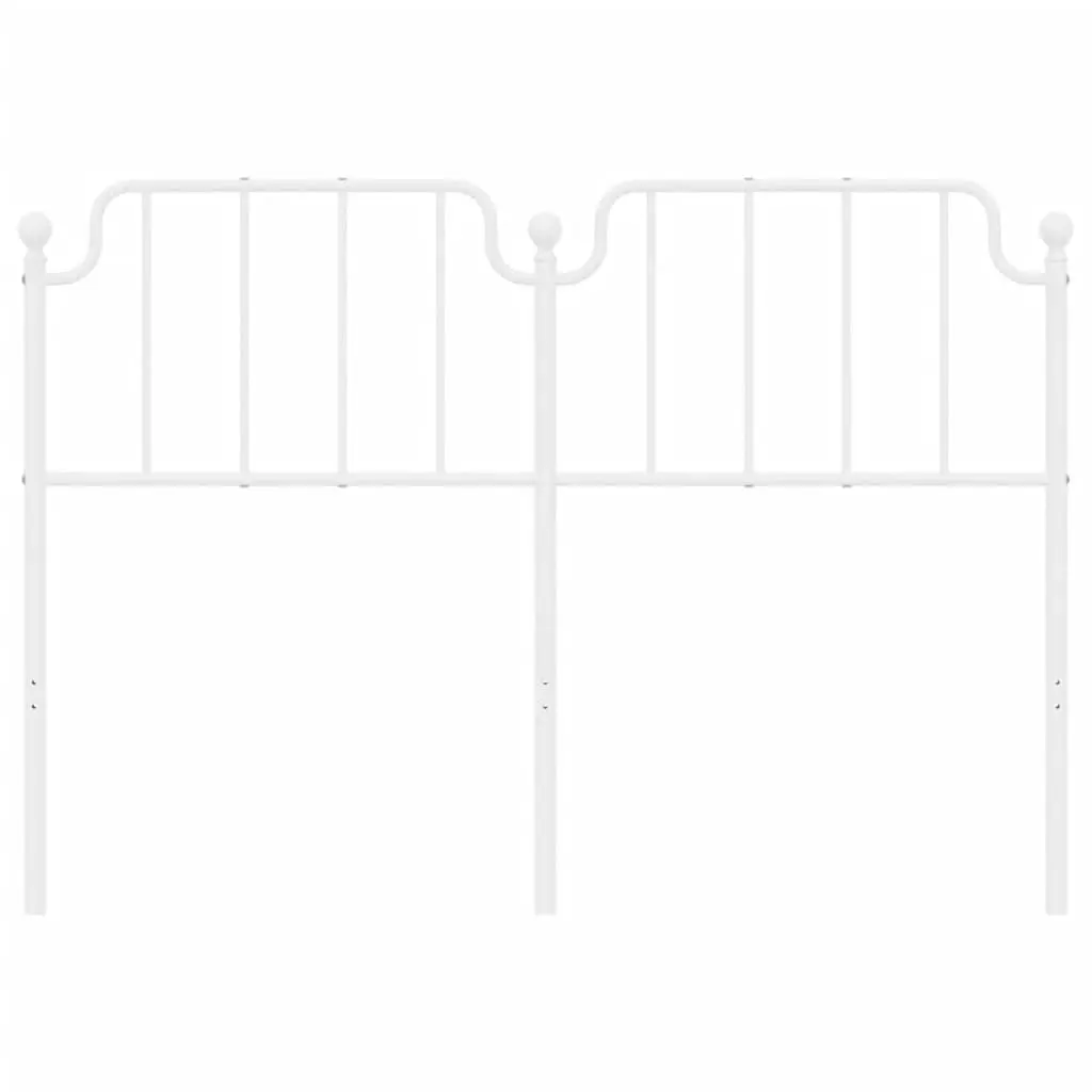 Metal Headboard White 152 cm Queen 373970