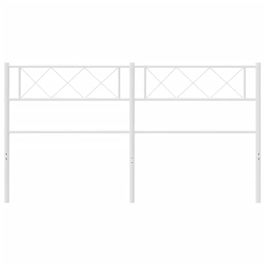 Metal Headboard White 152 cm Queen 372360