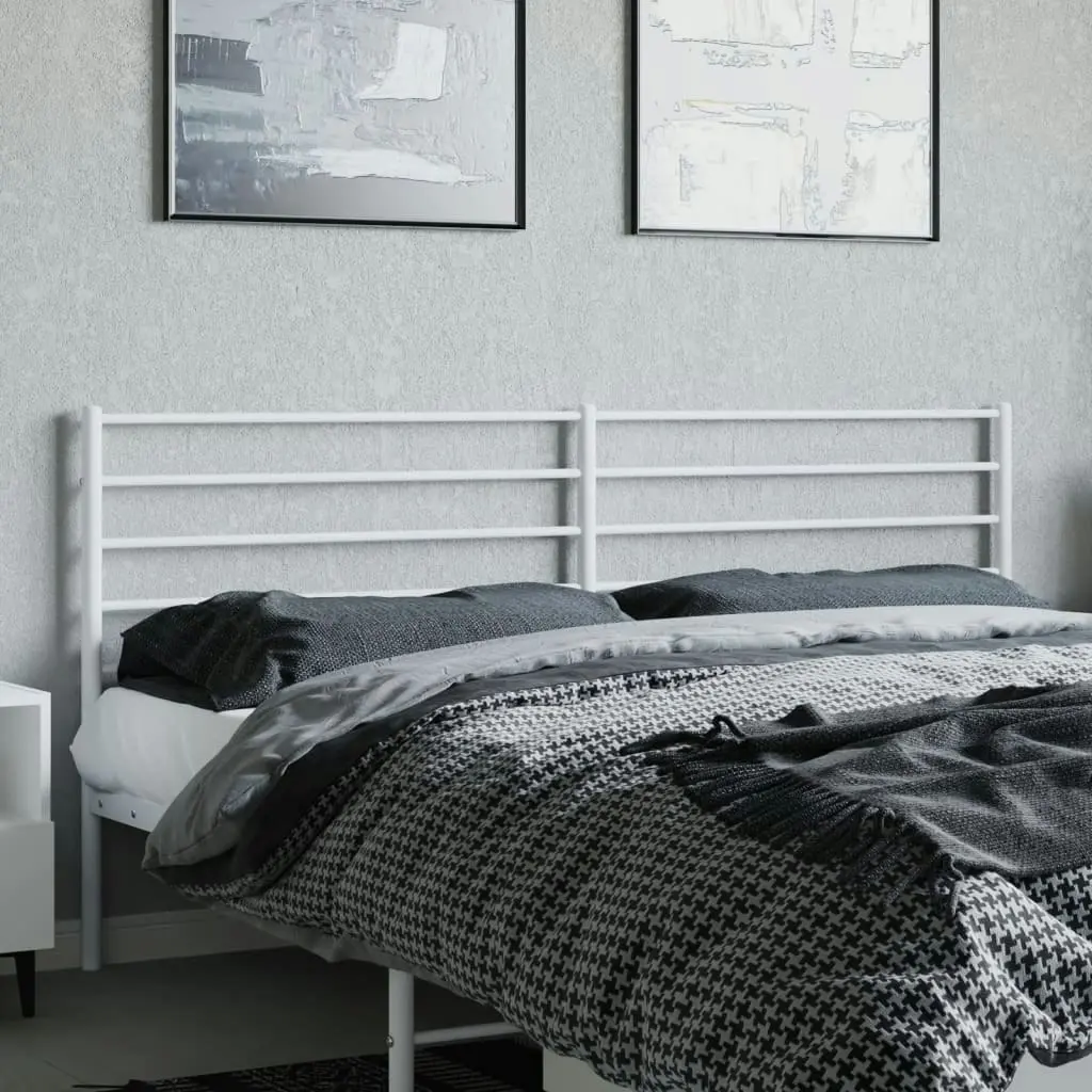 Metal Headboard White 183 cm King 352404