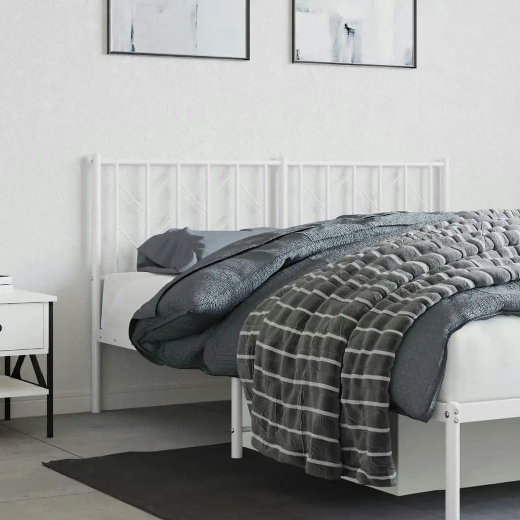 Metal Headboard White 152 cm 374520