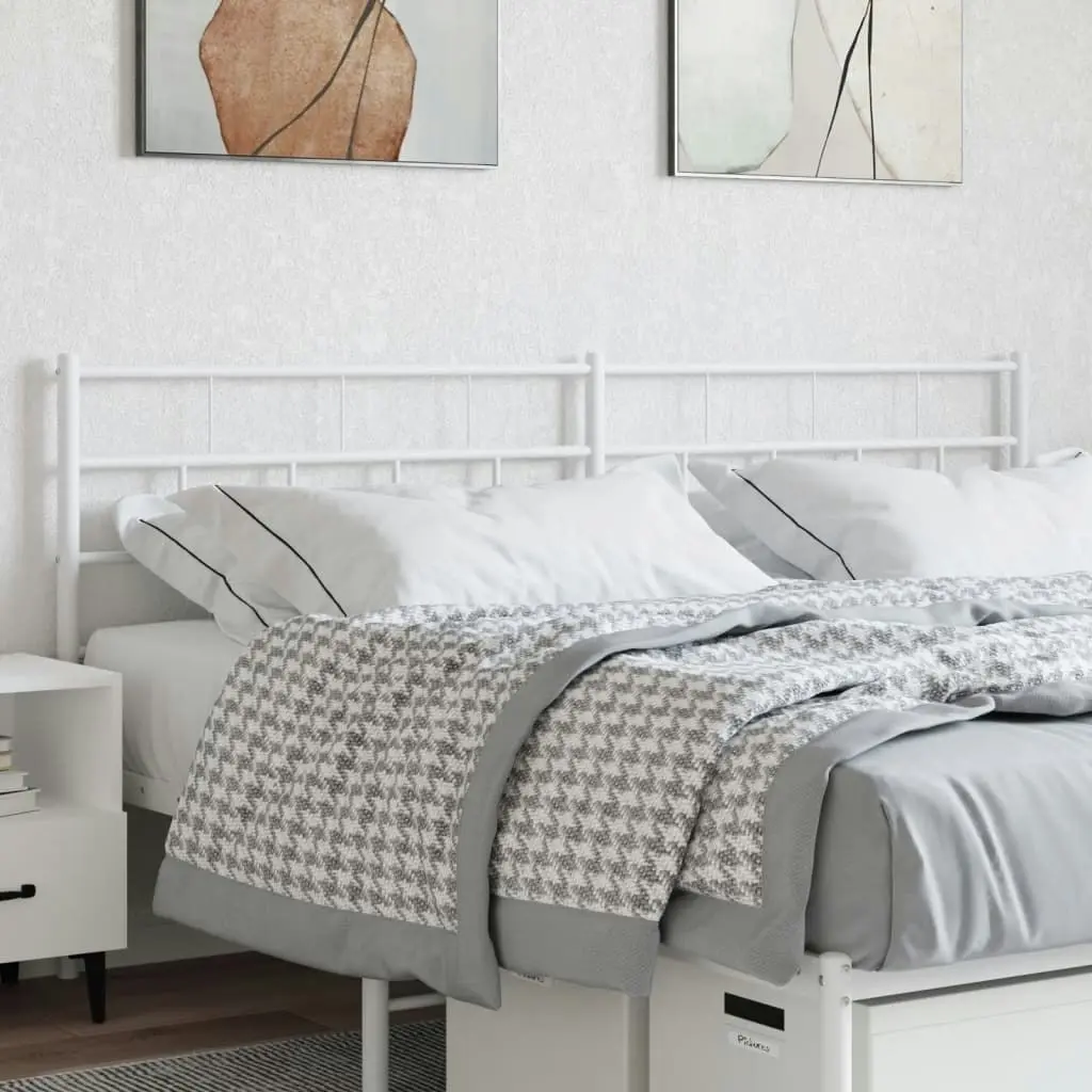 Metal Headboard White 183 cm King 355744