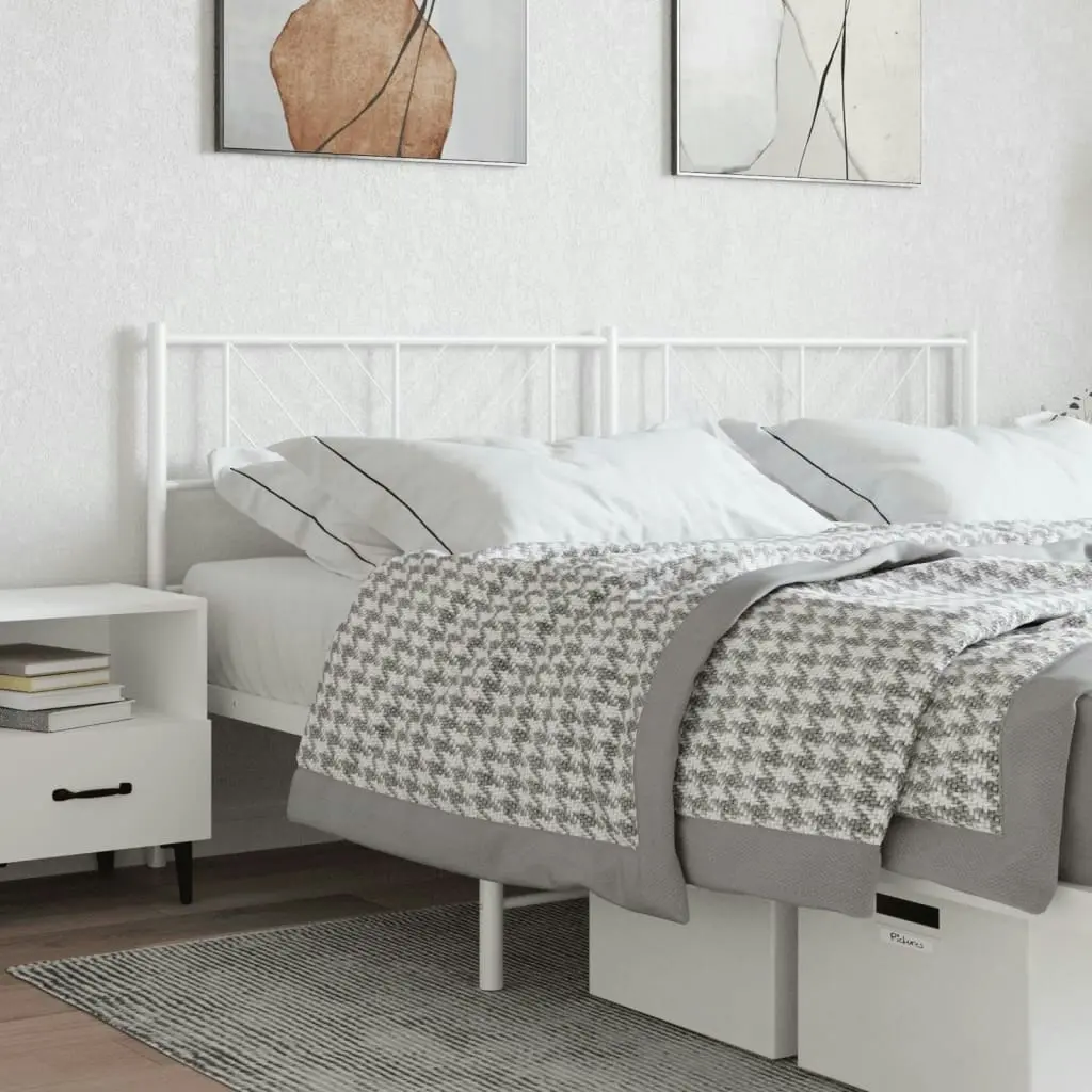 Metal Headboard White 183 cm 372264