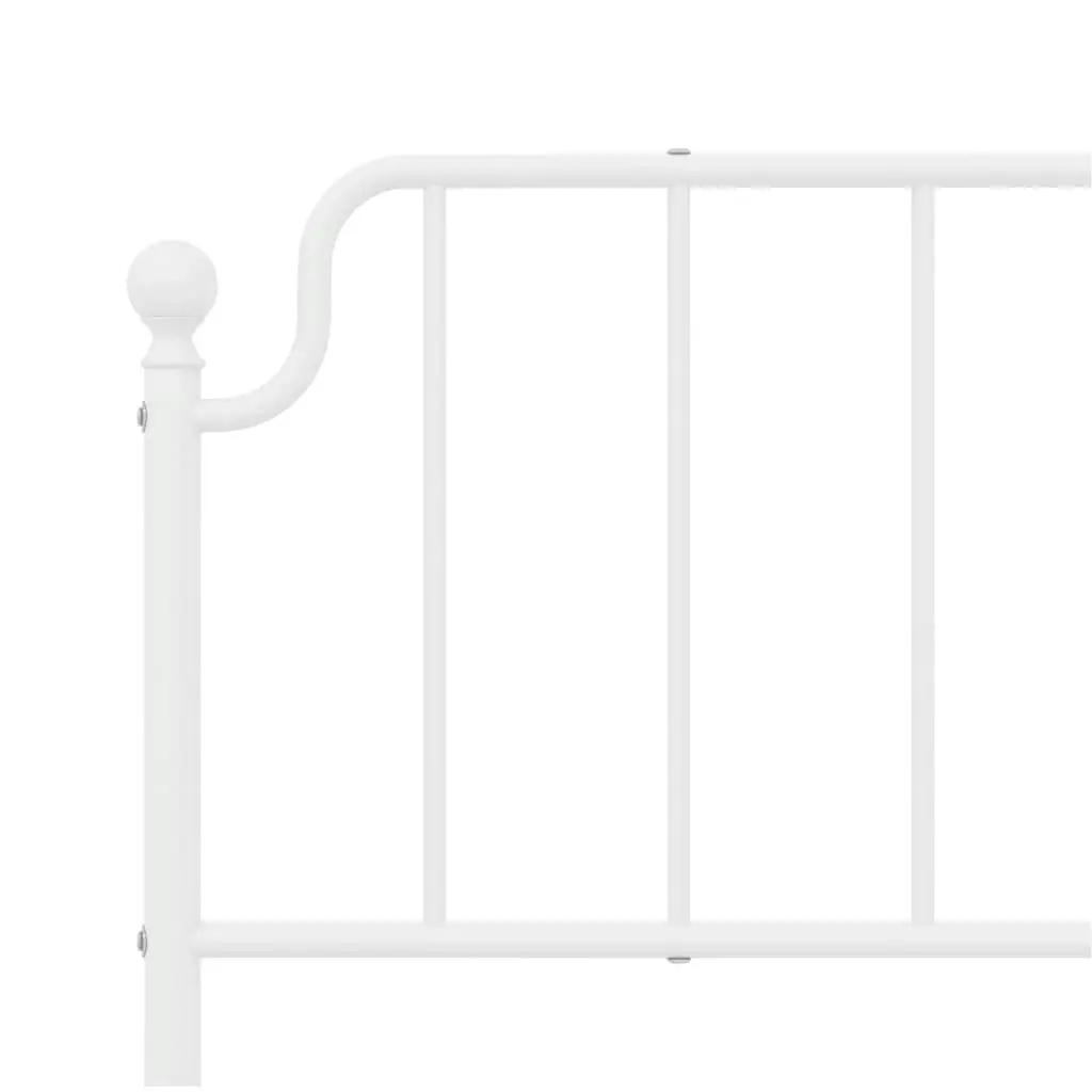 Metal Headboard White 183 cm King 373972