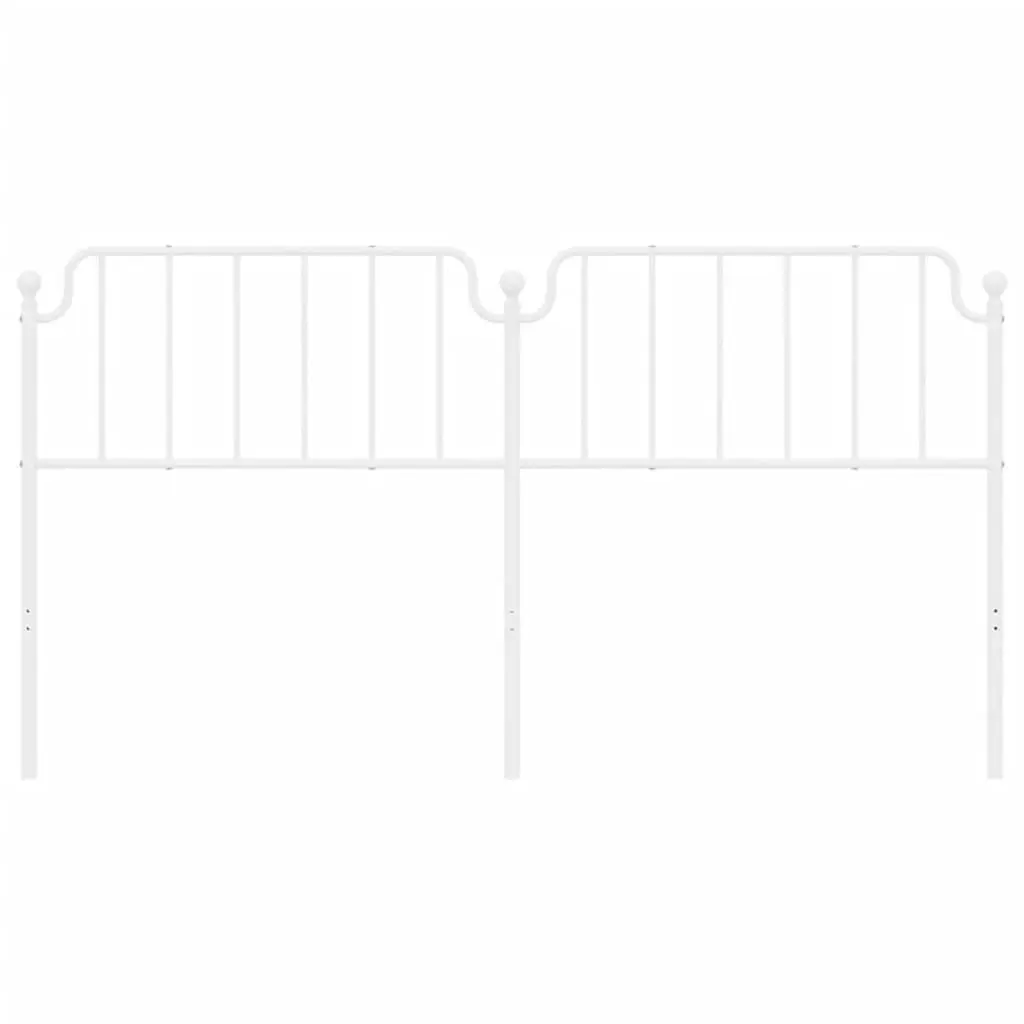 Metal Headboard White 183 cm King 373972