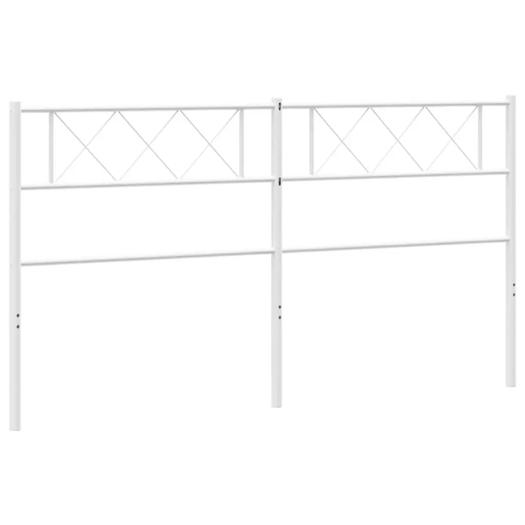 Metal Headboard White 183 cm 372362