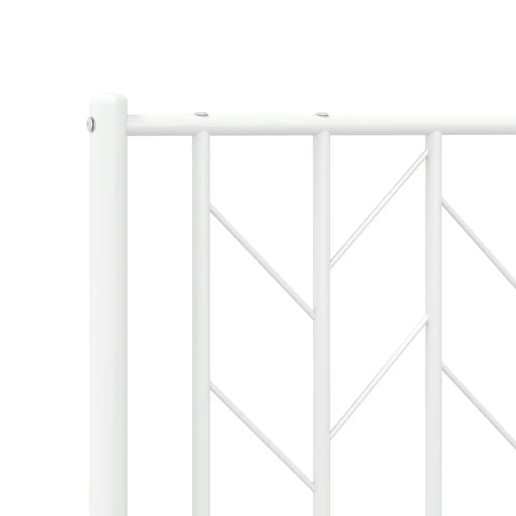 Metal Headboard White 183 cm 374522