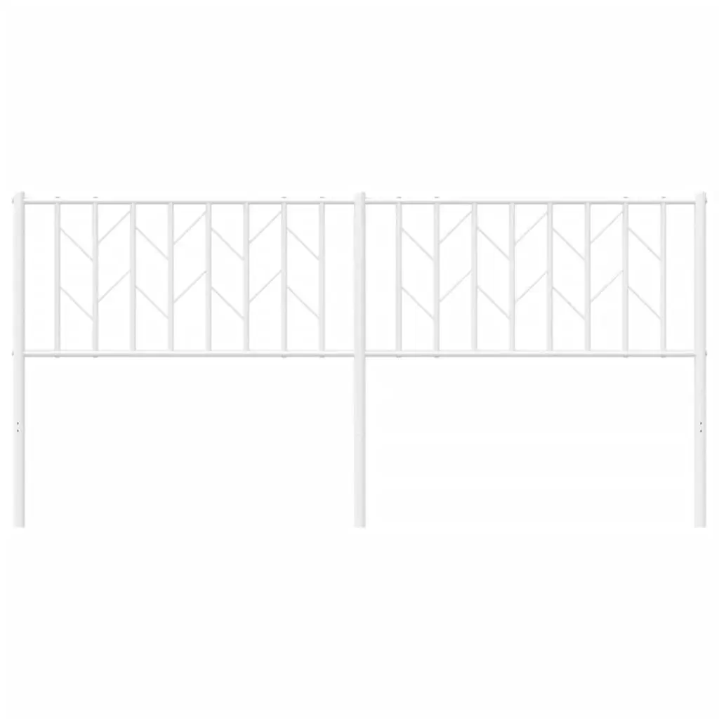 Metal Headboard White 183 cm 374522