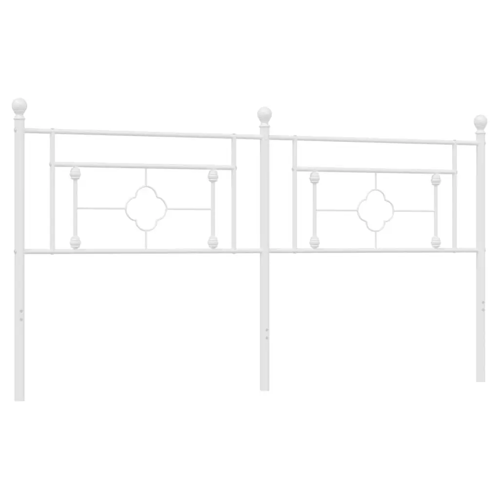 Metal Headboard White 183 cm 374424