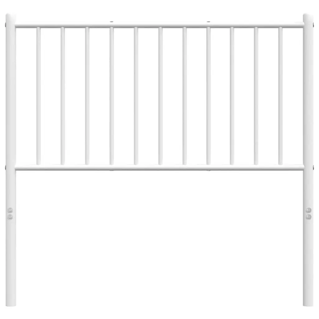 Metal Headboard White 90 cm 350959