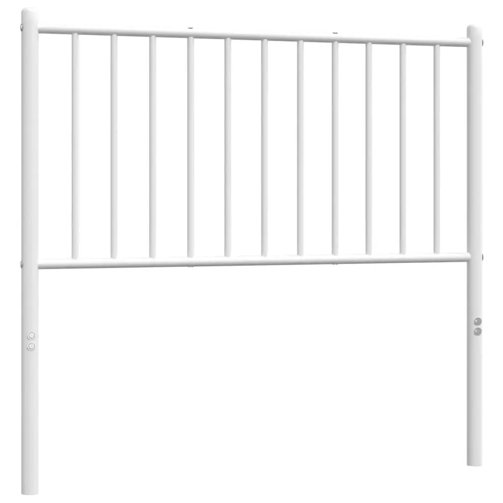 Metal Headboard White 90 cm 350959