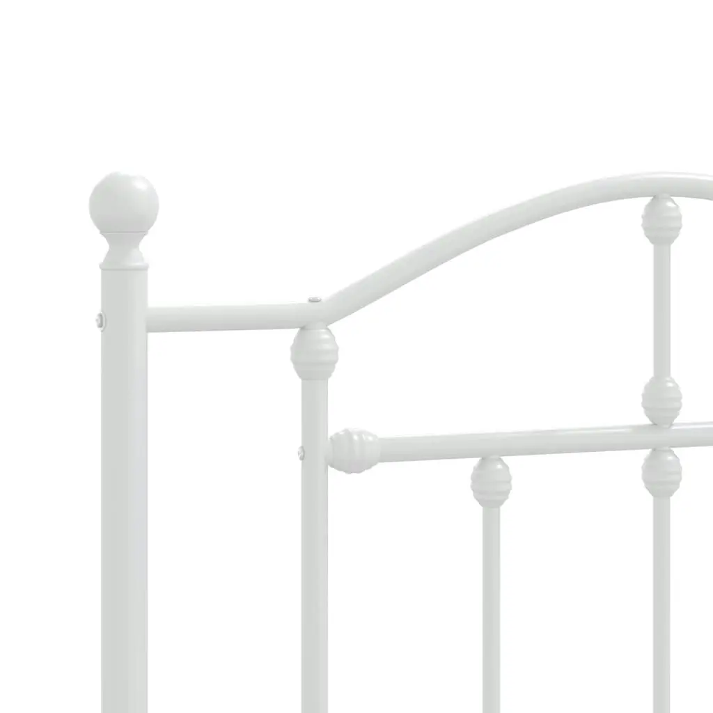 Metal Headboard White 90 cm 353516