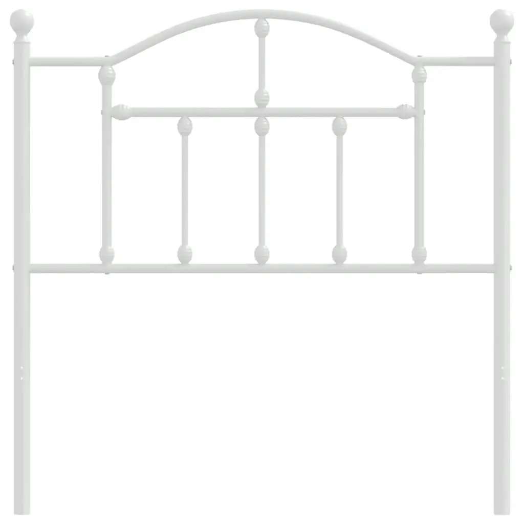 Metal Headboard White 90 cm 353516