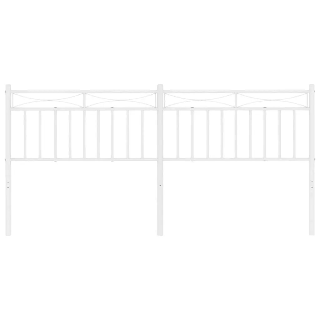 Metal Headboard White 183 cm 373776