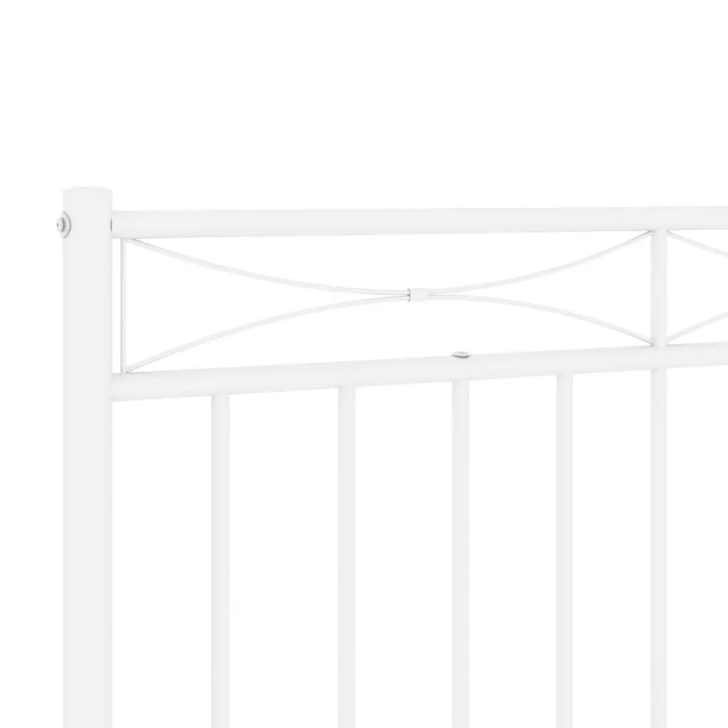 Metal Headboard White 183 cm 373776