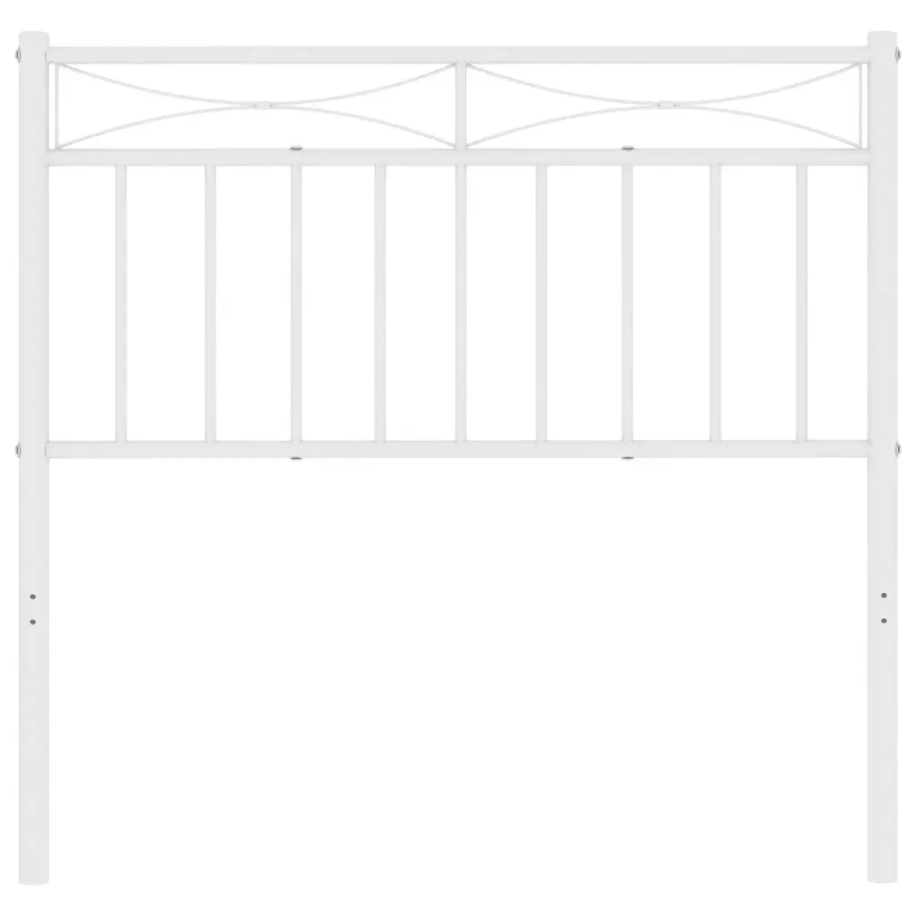 Metal Headboard White 90 cm 373768