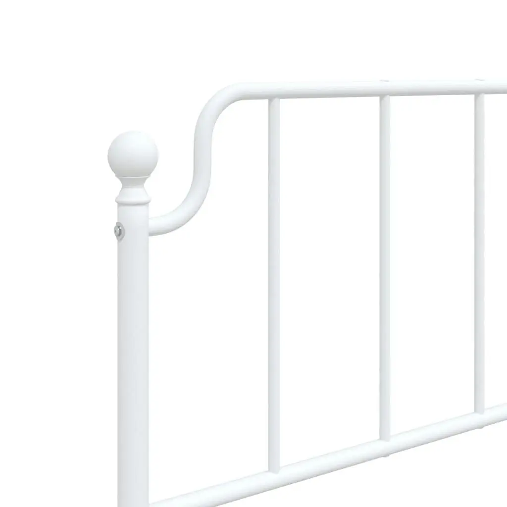 Metal Headboard White 90 cm 373964