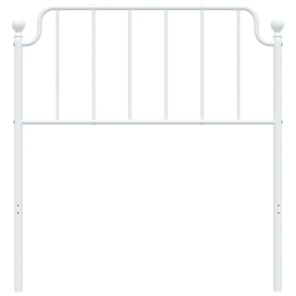 Metal Headboard White 90 cm 373964