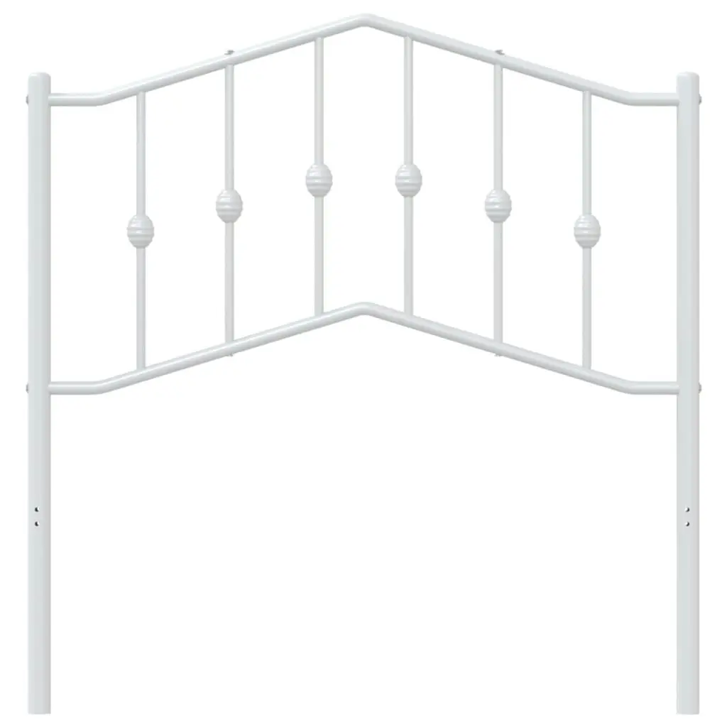 Metal Headboard White 90 cm 373866