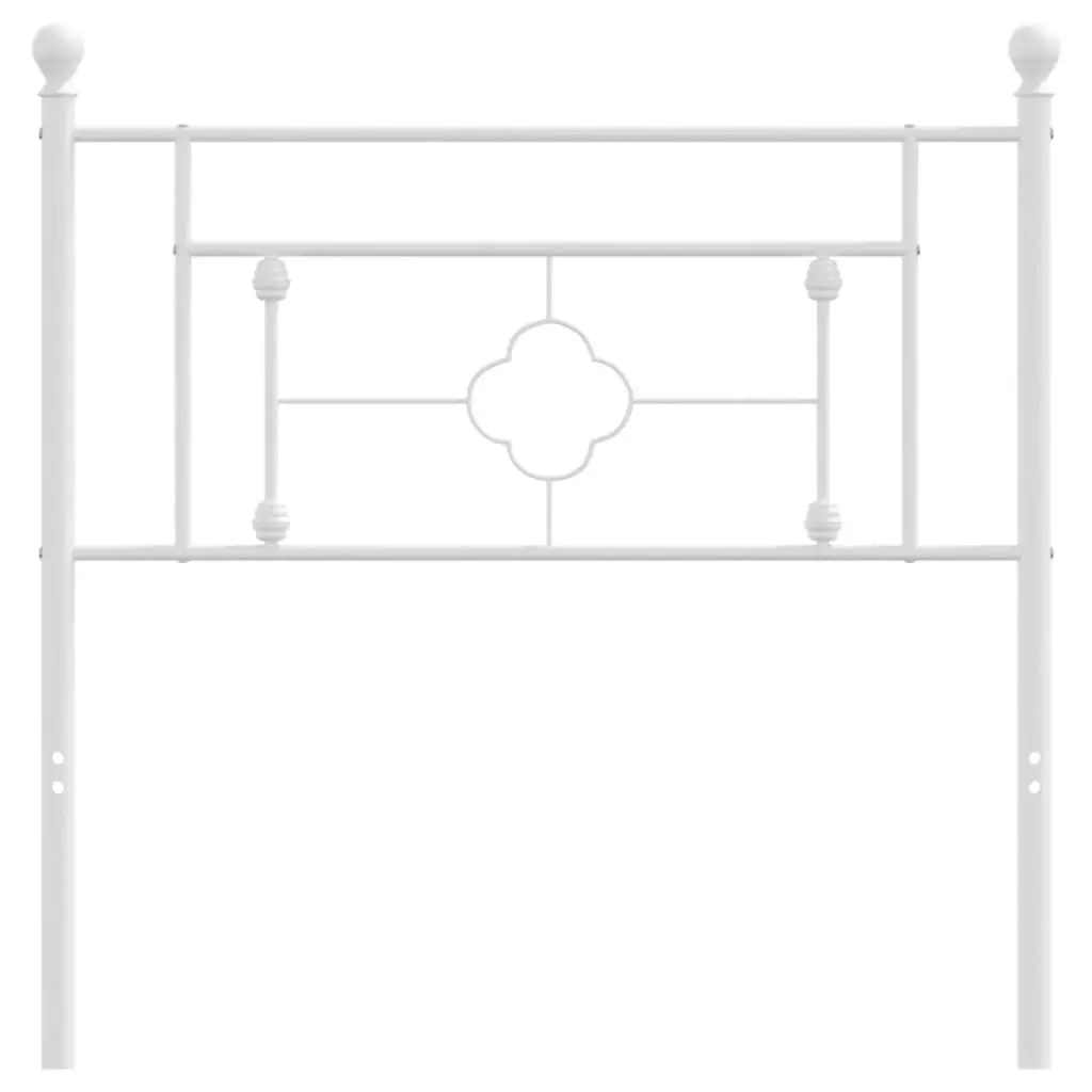 Metal Headboard White 90 cm 374416