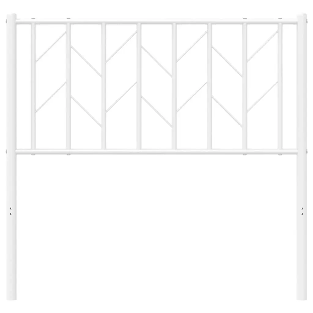 Metal Headboard White 90 cm 374514