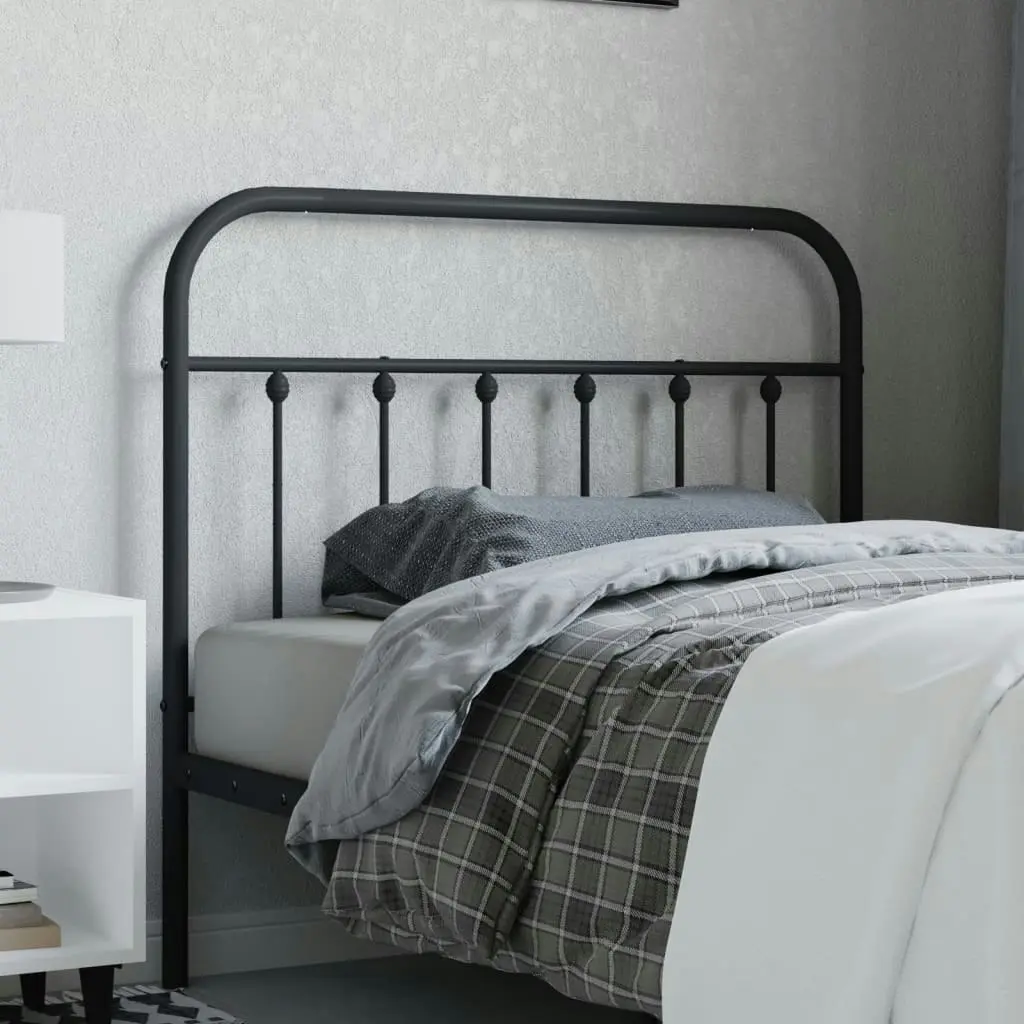 Metal Headboard Black 107 cm 352608