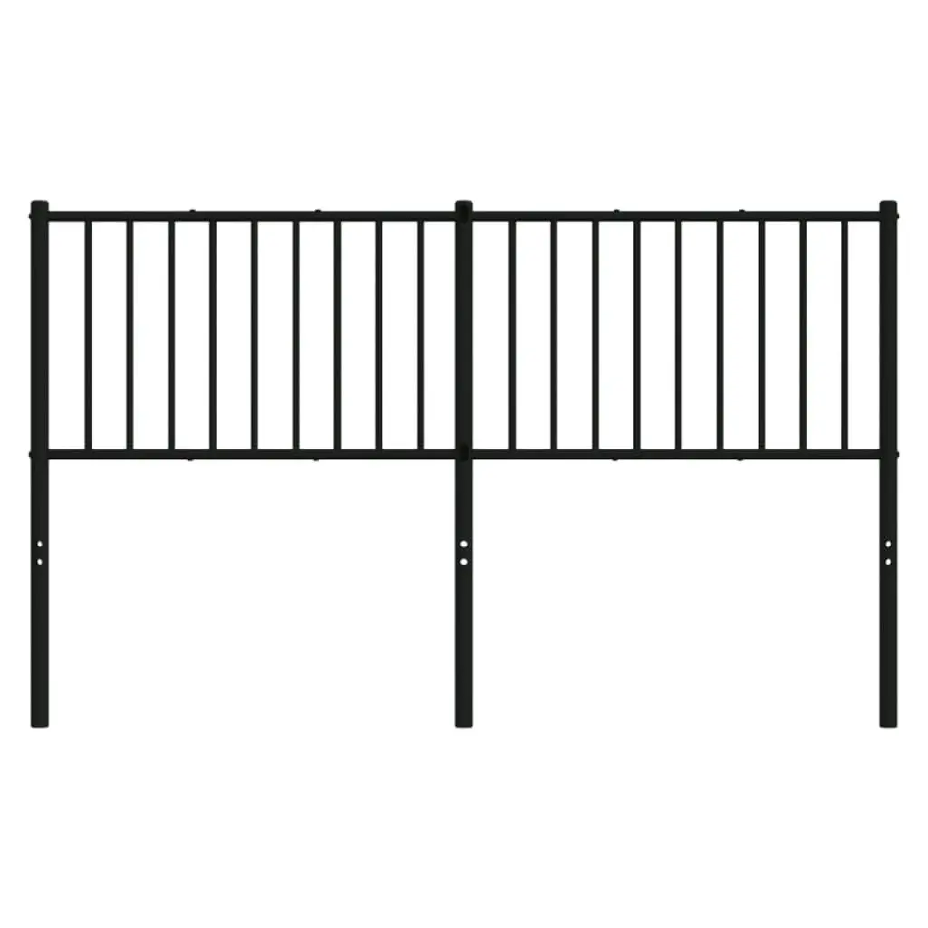 Metal Headboard Black 152 cm 350898