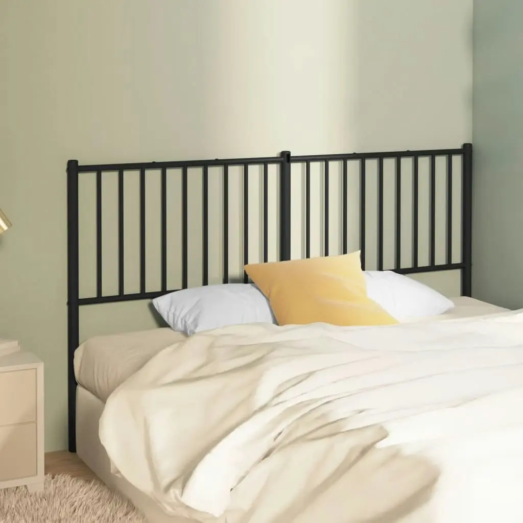 Metal Headboard Black 152 cm 350898