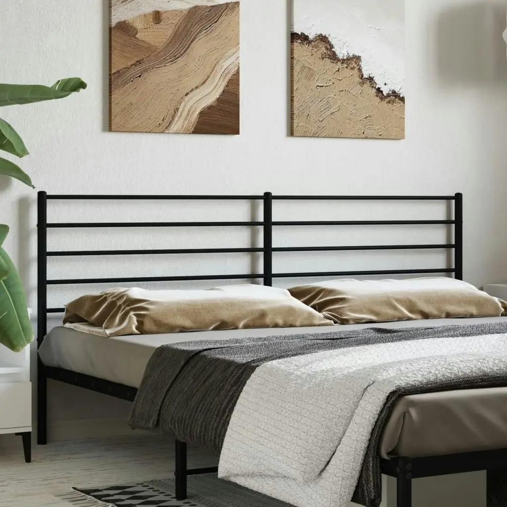 Metal Headboard Black 183 cm 352355