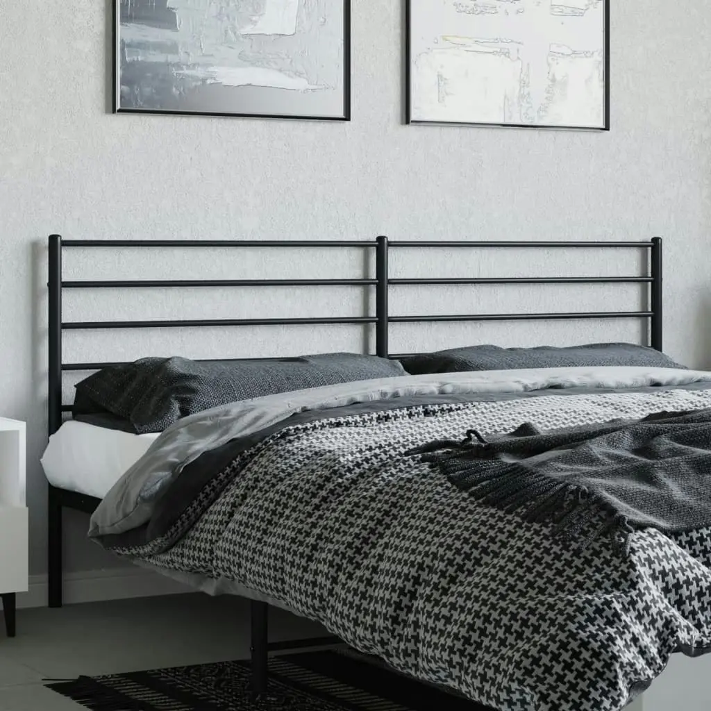 Metal Headboard Black 183 cm 352355