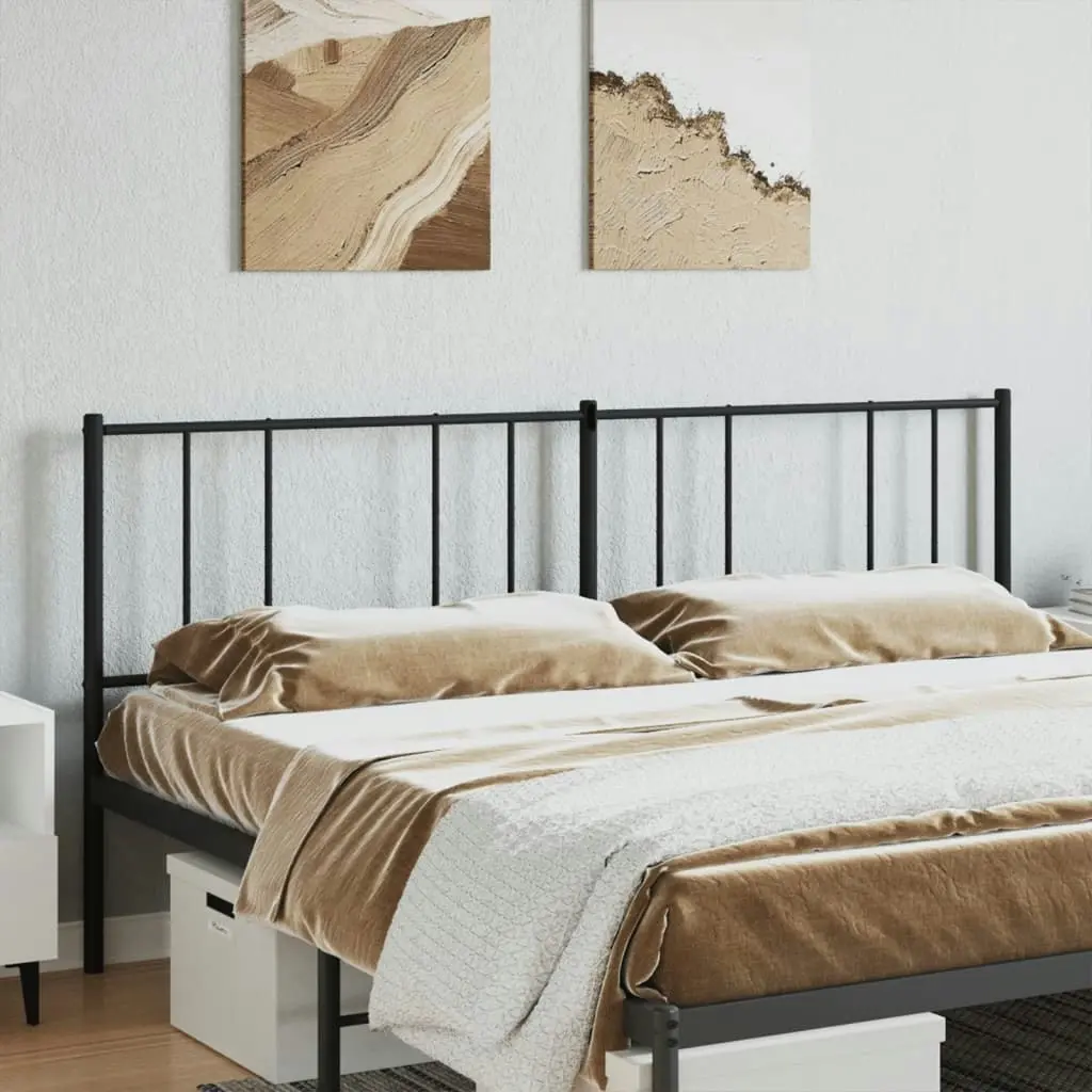 Metal Headboard Black 183 cm 352516