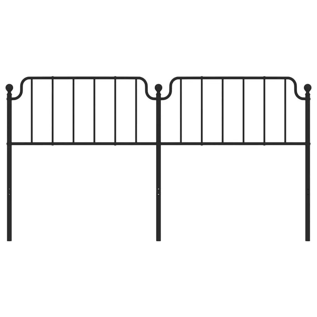 Metal Headboard Black 183 cm 373923