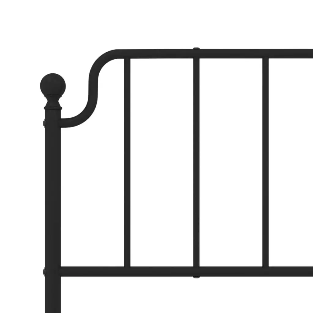 Metal Headboard Black 183 cm 373923