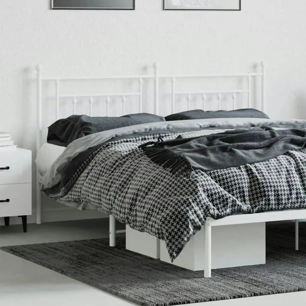 Metal Headboard White 183 cm 353622