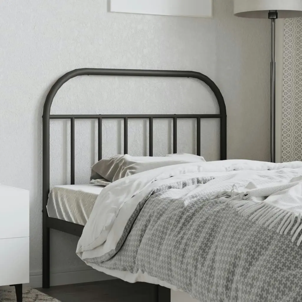 Metal Headboard Black 107 cm 353665