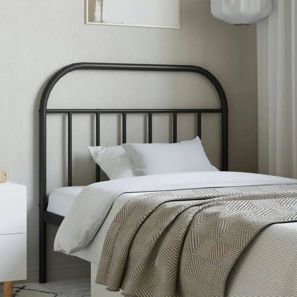 Metal Headboard Black 107 cm 353665