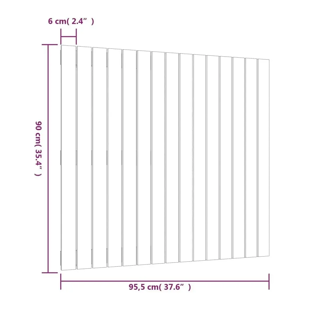 Wall Headboard 95.5 cm Solid Wood Pine 824883