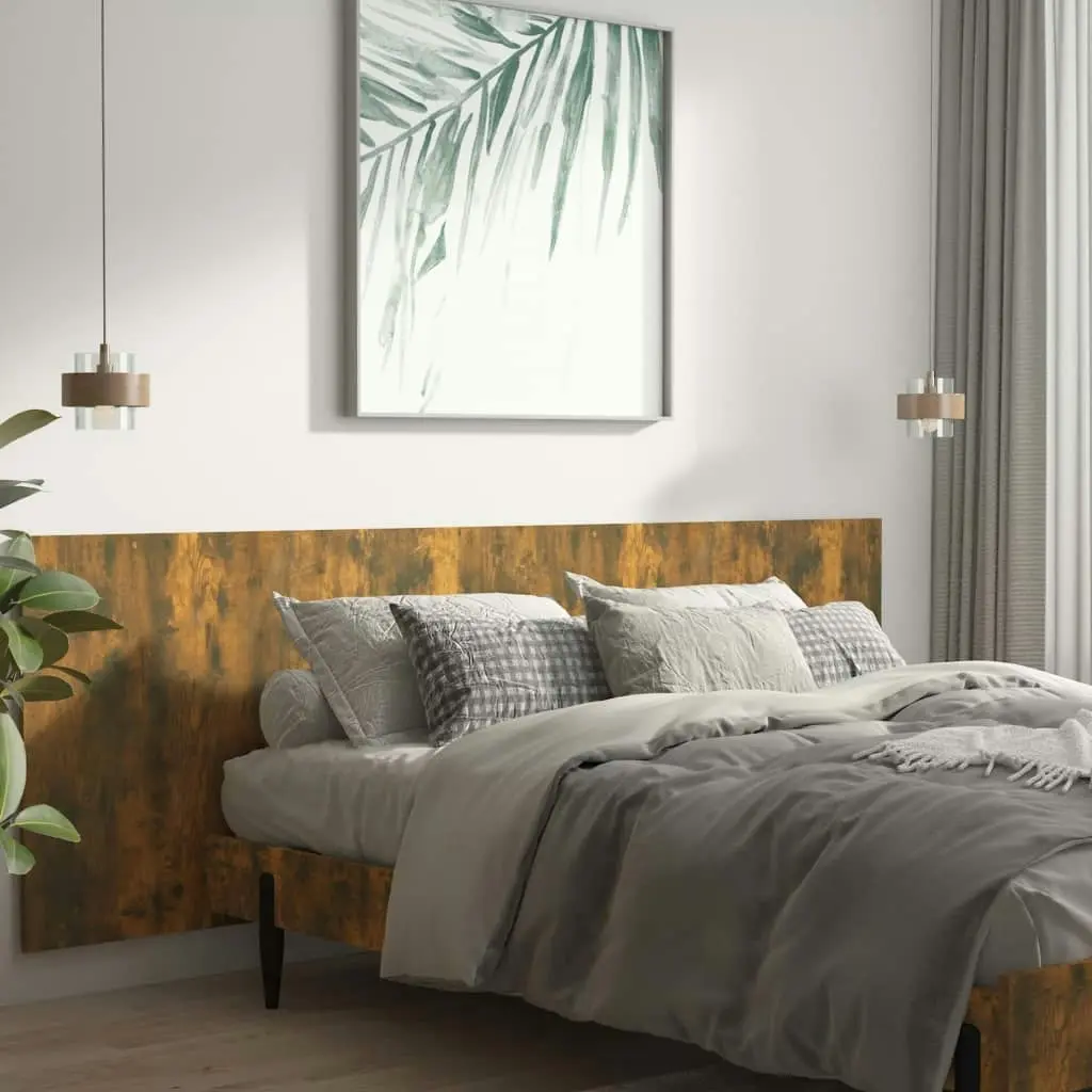 Wall Headboard Smoked Oak 240x1.5x80 cm Engineered Wood 816979