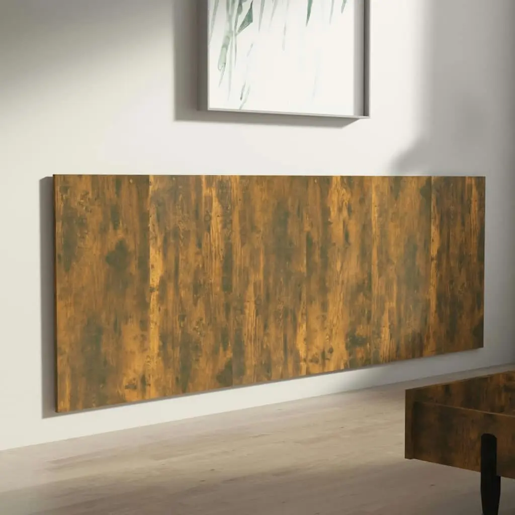 Wall Headboard Smoked Oak 240x1.5x80 cm Engineered Wood 816979