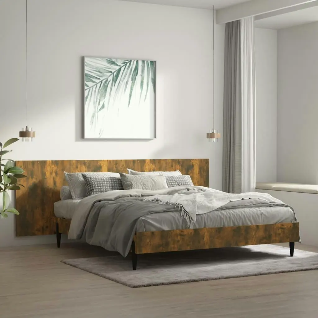 Wall Headboard Smoked Oak 240x1.5x80 cm Engineered Wood 816979