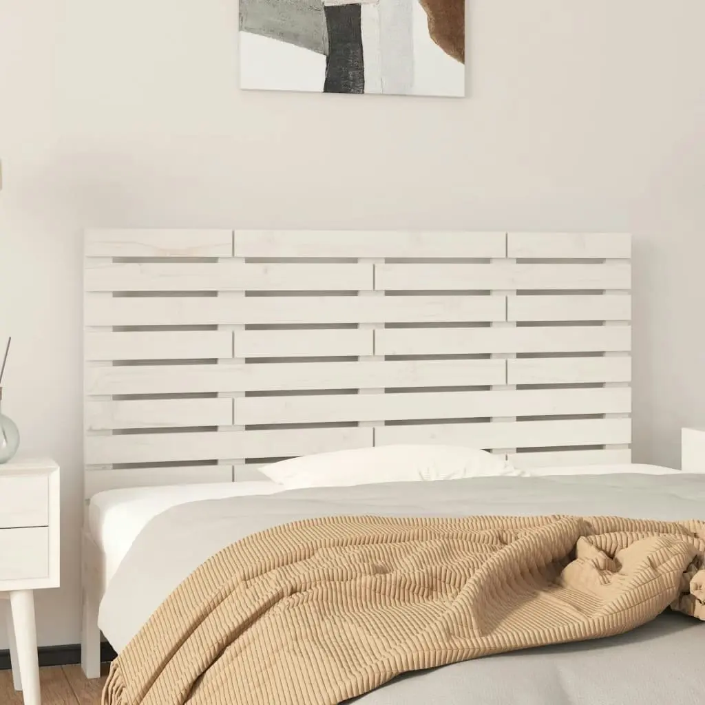 Wall Headboard White 156 cm Solid Wood Pine 824739