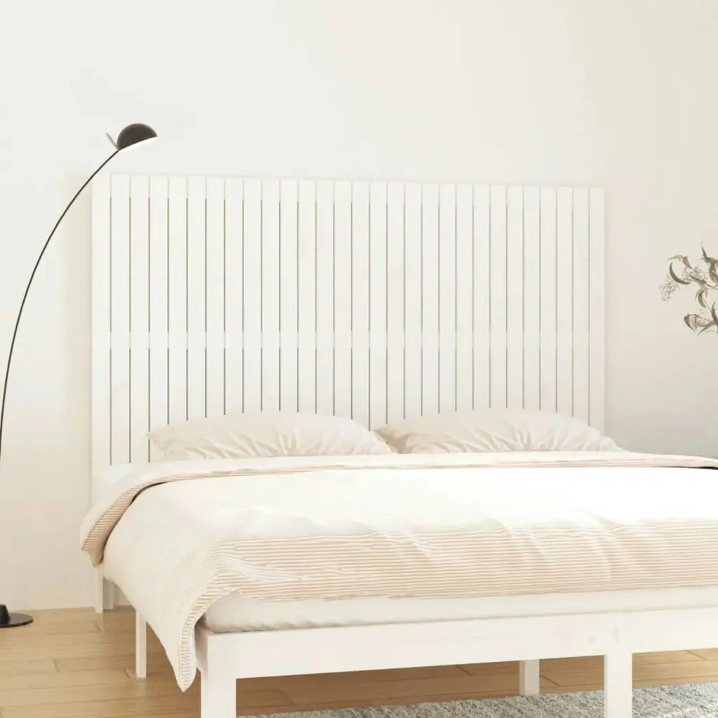 Wall Headboard White 185x3x110 cm Solid Wood Pine 824964